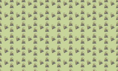 Farklı aksesuarlara sahip renkli arkaplan