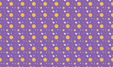 Farklı aksesuarlara sahip renkli arkaplan