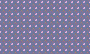 Farklı aksesuarlara sahip renkli arkaplan