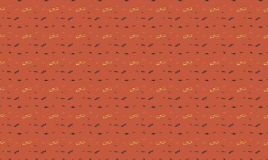 Farklı aksesuarlara sahip renkli arkaplan