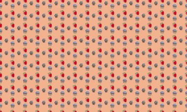 Farklı aksesuarlara sahip renkli arkaplan