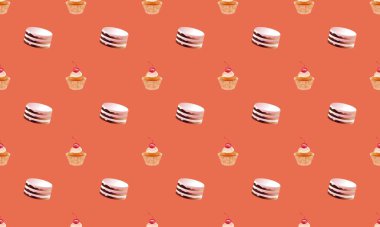 Farklı aksesuarlara sahip renkli arkaplan