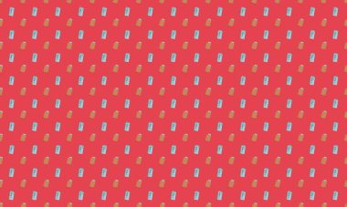 Farklı aksesuarlara sahip renkli arkaplan