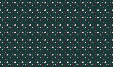 Farklı aksesuarlara sahip renkli arkaplan