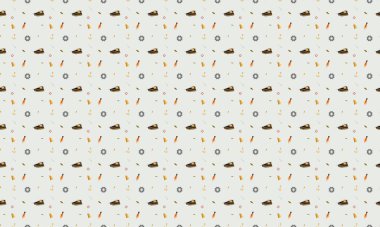 Farklı aksesuarlara sahip renkli arkaplan