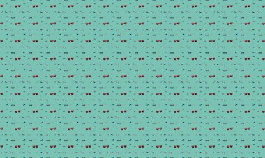 Farklı aksesuarlara sahip renkli arkaplan