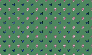 Farklı aksesuarlara sahip renkli arkaplan