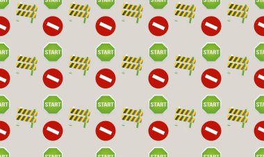 Farklı aksesuarlara sahip renkli arkaplan