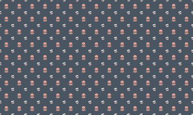 Farklı aksesuarlara sahip renkli arkaplan