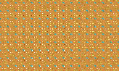 Farklı aksesuarlara sahip renkli arkaplan