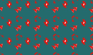 Farklı aksesuarlara sahip renkli arkaplan