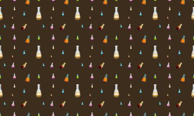 Farklı aksesuarlara sahip renkli arkaplan