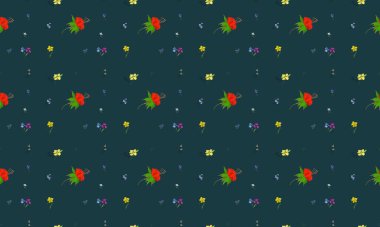 Farklı aksesuarlara sahip renkli arkaplan