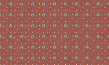 Farklı aksesuarlara sahip renkli arkaplan