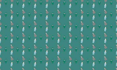 Farklı aksesuarlara sahip renkli arkaplan