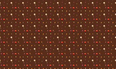 Farklı aksesuarlara sahip renkli arkaplan