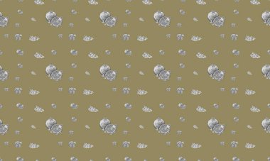 Farklı aksesuarlara sahip renkli arkaplan