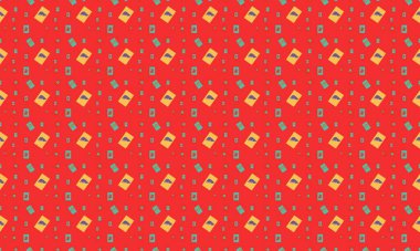 Farklı aksesuarlara sahip renkli arkaplan