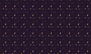 Farklı aksesuarlara sahip renkli arkaplan