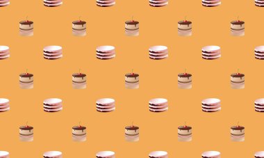 Farklı aksesuarlara sahip renkli arkaplan