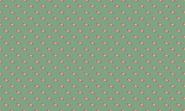 Farklı aksesuarlara sahip renkli arkaplan