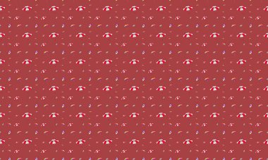 Farklı aksesuarlara sahip renkli arkaplan