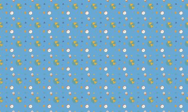 Farklı aksesuarlara sahip renkli arkaplan