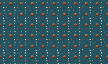 Farklı aksesuarlara sahip renkli arkaplan