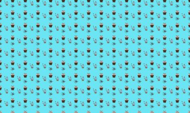 Farklı aksesuarlara sahip renkli arkaplan