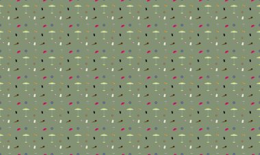 Farklı aksesuarlara sahip renkli arkaplan