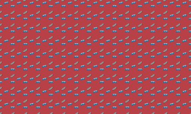 Farklı aksesuarlara sahip renkli arkaplan