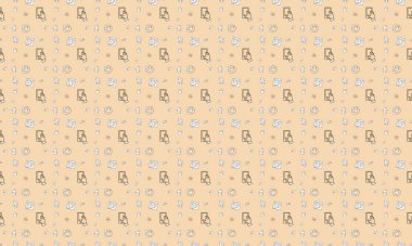 Farklı aksesuarlara sahip renkli arkaplan