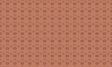 Farklı aksesuarlara sahip renkli arkaplan