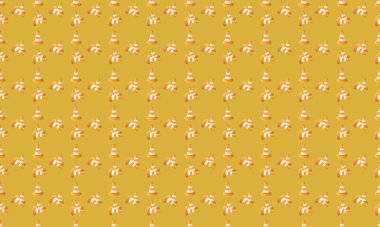 Farklı aksesuarlara sahip renkli arkaplan