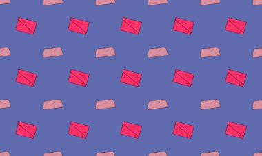 Farklı aksesuarlara sahip renkli arkaplan