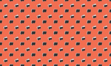 Farklı aksesuarlara sahip renkli arkaplan