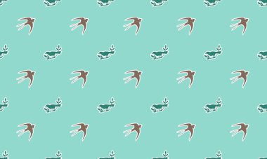 Farklı aksesuarlara sahip renkli arkaplan