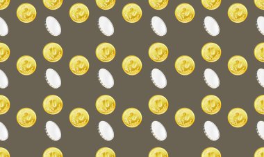 Farklı aksesuarlara sahip renkli arkaplan