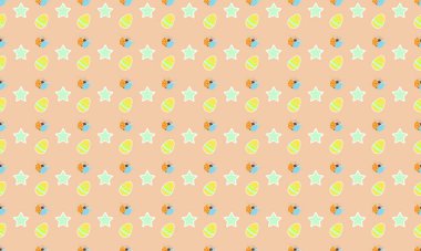 Farklı aksesuarlara sahip renkli arkaplan