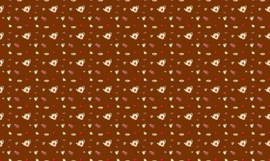 Farklı aksesuarlara sahip renkli arkaplan