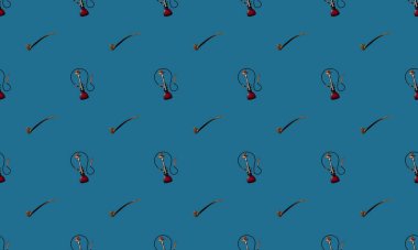 Farklı aksesuarlara sahip renkli arkaplan