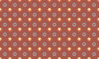 Farklı aksesuarlara sahip renkli arkaplan