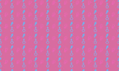 Farklı aksesuarlara sahip renkli arkaplan