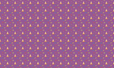 Farklı aksesuarlara sahip renkli arkaplan