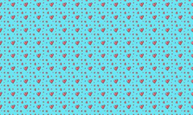 Farklı aksesuarlara sahip renkli arkaplan