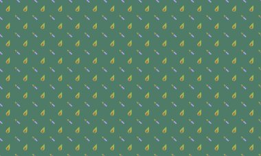 Farklı aksesuarlara sahip renkli arkaplan