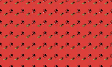 Farklı aksesuarlara sahip renkli arkaplan