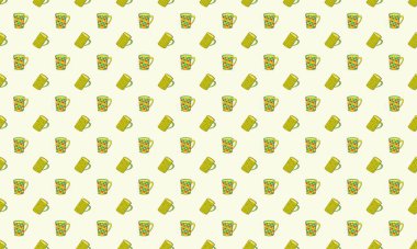 Farklı aksesuarlara sahip renkli arkaplan