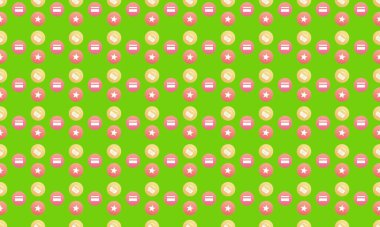 Farklı aksesuarlara sahip renkli arkaplan