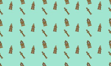 Farklı aksesuarlara sahip renkli arkaplan